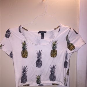 Forever 21 Pineapple Crop Top